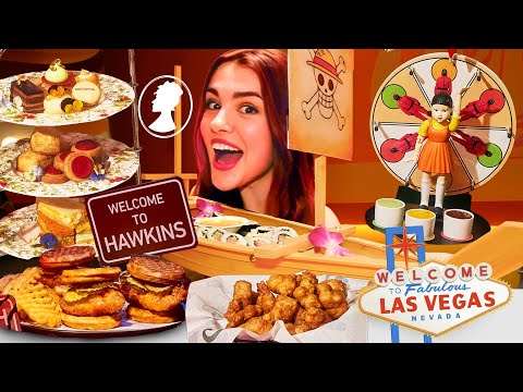 Everything I Ate at the First Ever Netflix Restaurant! (24 Hours of Eating in Las Vegas!)