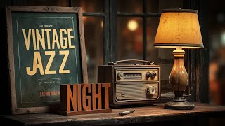 Experience Vintage Jazz Night through a Classic Radio Channel Calm Evening Music