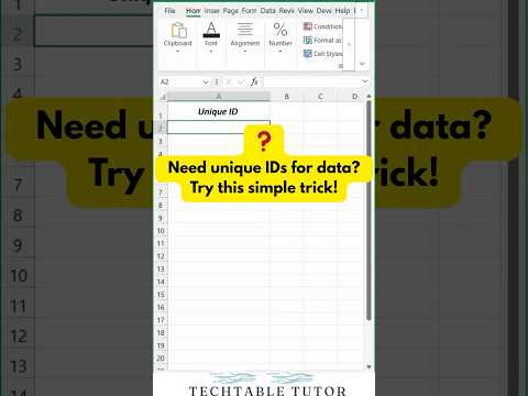 Stop Typing! Auto-Create Unique IDs in Excel in Seconds! ⏳ ⚡#excelshorts #excel