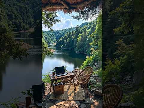 Gentle Lakeside Jazz | Calm Morning Lakeside Jazz for Focus and Relaxing Reading