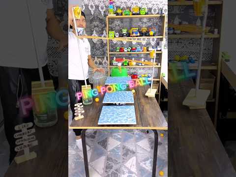 Ping Pong Ball Trick Shots With Tiles  #shorts #trickshots #trickshot