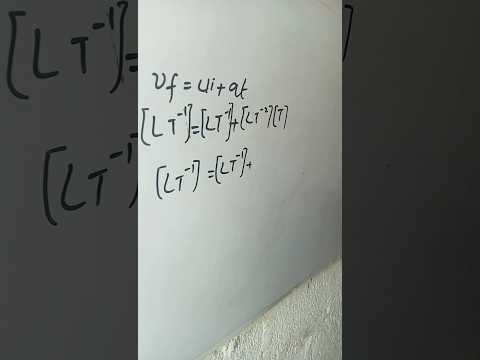 Dimensions of first Equation of motion #viral #shortvideo #education