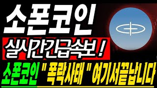 [소폰 코인] 소폰 "폭락사태" 사기 아니야? 에어드랍 코인 여기서 반등옵니다!!! #소폰코인 #소폰