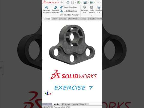 SOLIDWORKS EXERCISE 7 |#solidworks #engineering #design #3dmodeling