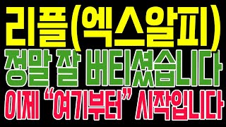 리플[엑스알피] 정말 잘 버티셨습니다!! 이제 "여기부터" 시작입니다!!