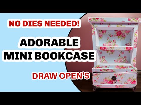 😮😍AMAZING MINI BOOKCASE!! NO DIES!😲