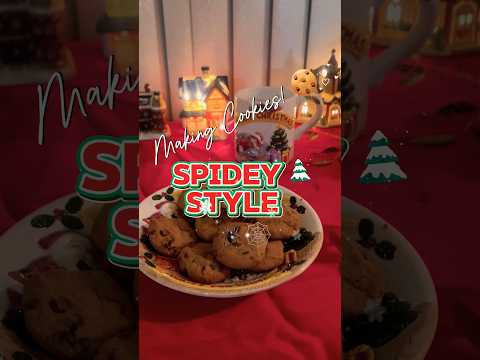 🕸️ SPIDEY & COOKIES! 🍪 #shorts #christmas #spiderman4 #baking #cosplay