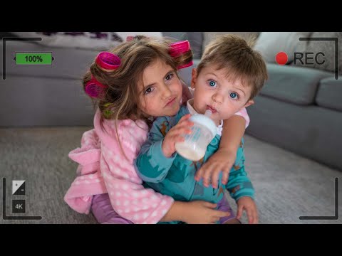 4 Year Old Babysits Her Little Brother Alone! *Hidden Camera*