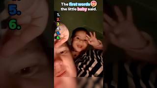 The first words a baby says after coming into the world #Baby #FirstWords #Birth #Growth #Family