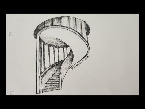I Drew A Spiral Staircase (ink)