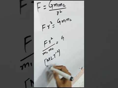 dimensions of G #viral # short #physicshelp #math #physic #shortvideo