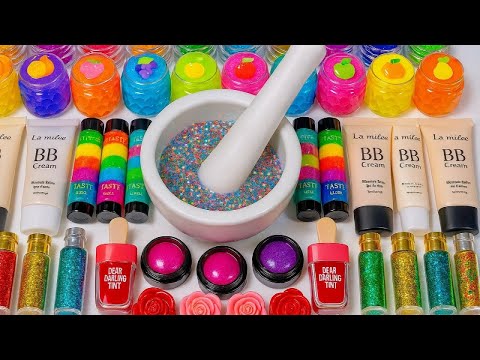 Satisfying ASMR Slime | Make rainbow slime by mixing garlands and random things