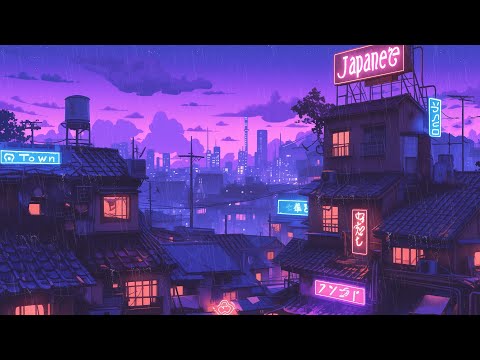 Lofi Hip Hop Beats 🦖 1980s & 90s Retro Vibes & Nostalgic Japanese Town Ambience 🌆 Lofi Rain Playlist