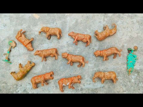 Unboxing Mini Zoo Animals Toys 🐅🐄🐆🐘🐕