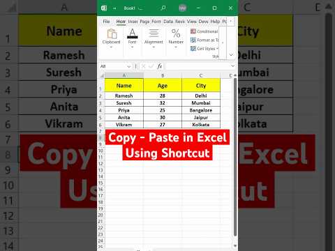 Excel Shortcut: Data Copy Karna Hua Ab Asaan! | सिर्फ 2 Button से Magic! #excelshorts #excel