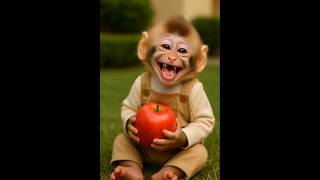 Cute monkey's laugh is everything! 🐵❤️