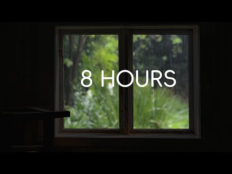 Cozy Rain Sounds with Forest View | 8-Hour Summer Rain & Nature | Sleep, Relax, Focus White Noise