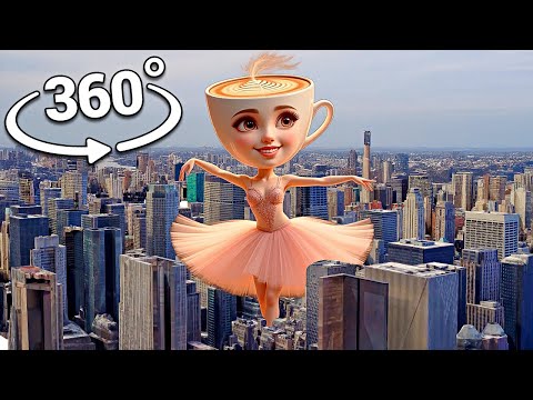 Giant Ballerina Cappuccina IN THE CITY - 360°/VR