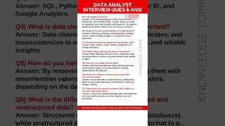 Data Analyst Interview Questions and Answers