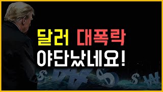 달러 대폭락 - 야단났네요!