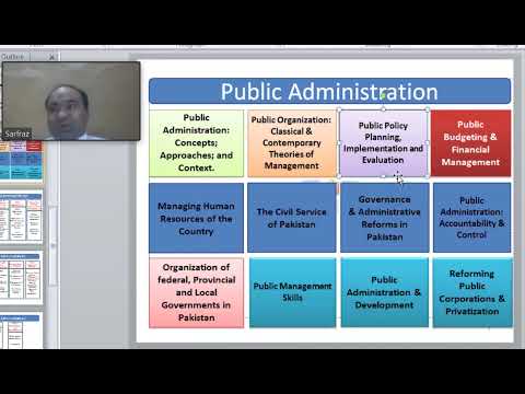Public Administration  For CSS 2021   Sir Sarfraz   Lecturer 01   self study with Belaal