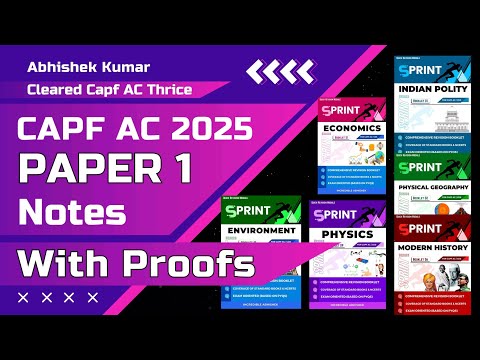 Capf AC 2025 Paper 1 Study Material