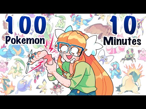 Can you draw 100 pokemon in 10 minutes??