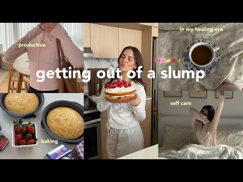 getting out of a slump🍓🧖🏻‍♀️✨: a week in my life getting back on track!