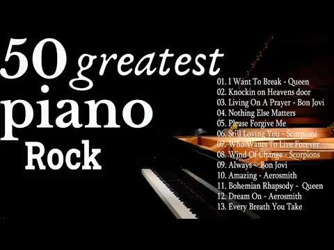 Relaxing Piano Slow Rock 80's 90's - Best Slow Rock Piano Of All Time - Rock Cover