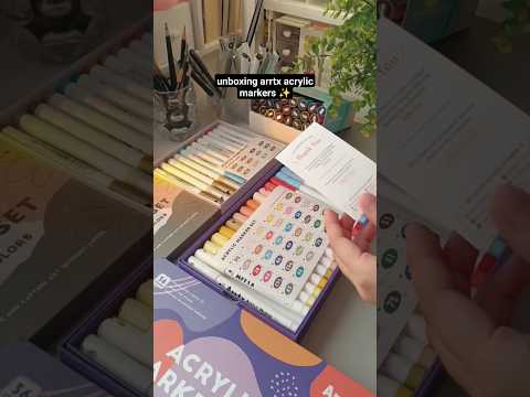 unboxing some gifts from arrtx ₊˚ʚ  #acrylicmarkers #unboxingvideo #arrtx #artshorts #artsupplies
