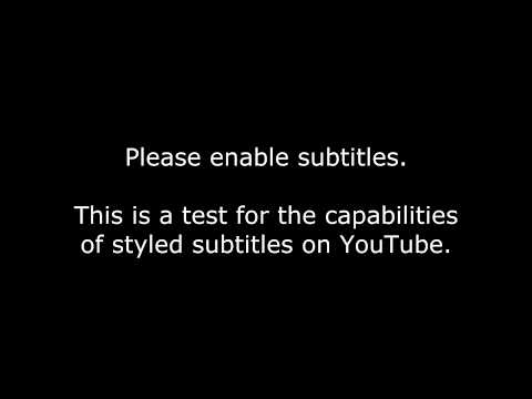 Styled subtitles for YouTube demonstration