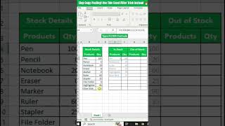 Don't Waste Time Copying - Try This Excel Tricks! #excel #excelfilter #shorts