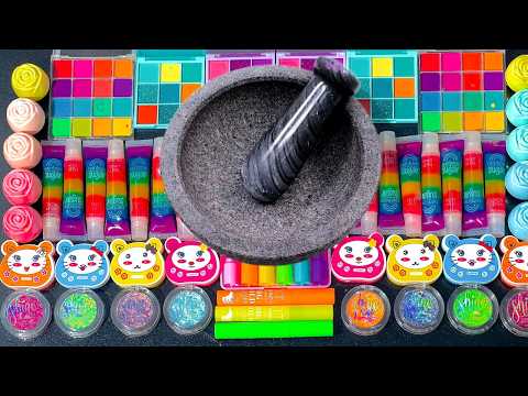 🌈A satisfying video on how to make rainbow glitter slime, mixing random things in the ASMR way🌠