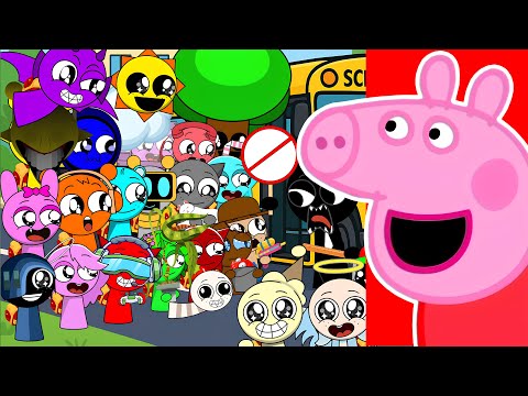 Peppa pig Funniest Moments Students Snuck Past Black | Incredibox Sprunki Animation
