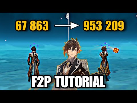 F2P:- C0 ZHONGLI🗿|Big dmg | Nuke Tutorial | ZHONGLI Showcase|BLACKCLIFF POLEARM r1| [Genshin Impact]