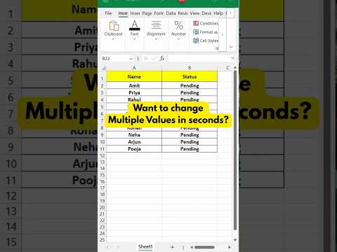 Excel Hack: Change 1000+ Entries Instantly! ⚡ #excelshorts #excel