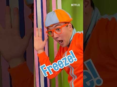 Don't Forget to FREEZE 🥶 Blippi! 123 Dance Challenge! #blippi #shorts