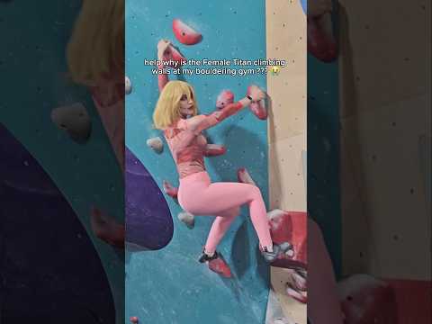 Titans invading climbing gyms #bouldering #climbing #cosplay #aot #attackontitan #femaletitan