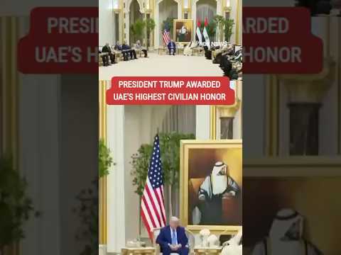 Trump awarded UAE's highest civilian honor #shorts #us #trump #news #middleeast #politics #world