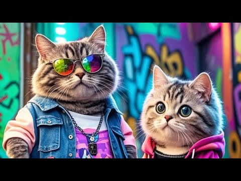 "Trendy Kittens Rocking Modern Street Style | Adorable Fashion Vibes!"#cat#catlovers #kittenslovers