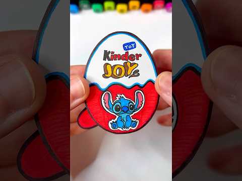 DIY Lilo & Stitch Kinder Joy | Paper Craft Ideas #shorts #papercraft