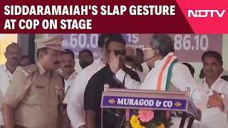 Karnataka News | Siddaramaiah's Slap Gesture At Cop After He Loses Cool On Stage