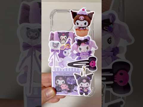 Kuromi Phone Case Sticker 💜🖤 #sanrio #kuromi #kawaii #cute
