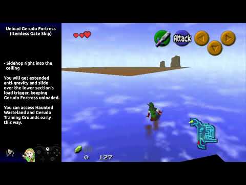 Ocarina of Time - Unloading Lower Gerudo Fortress Gate Skip (Itemless)