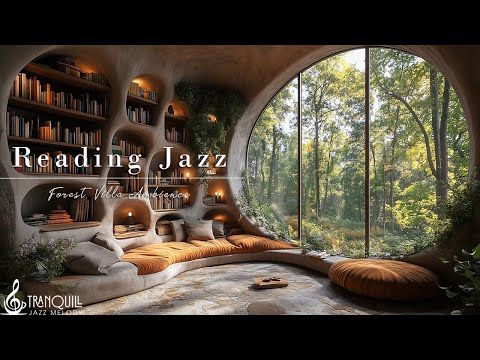 Cozy Reading Jazz In Forest | Tranquill Jazz To Study & Work | Warm Space For Stress Relief