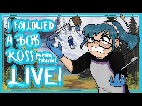 I Followed A Bob Ross Painting Tutorial Live!