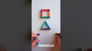 Learn Shapes with Magnetic Sticks #learnshapes #funlearning #toys