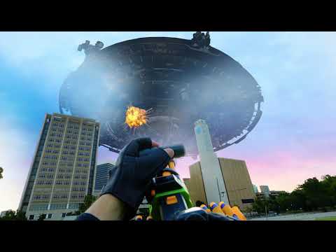Nerf War: Alien Invasion--A First-Person Shooter--Adventure Force V-Twin--Zombie Strike Blaster