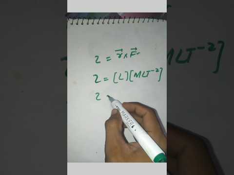 dimensions of torque #viral #physicshelp #math #shortvideo
