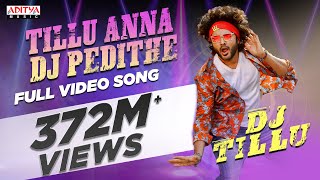 #TilluAnnaDJPedithe Video Song (Telugu) | DJ Tillu |Siddu, Neha Shetty |Vimal Krishna |Ram Miriyala